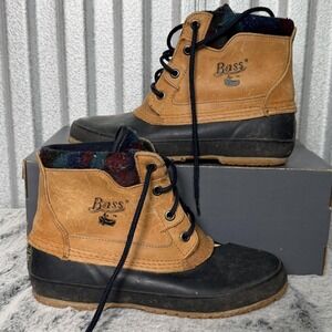 Bass Matterhorn V2456 Boots Mens Size 8 Brown Leather Winter Snow Thinsulate